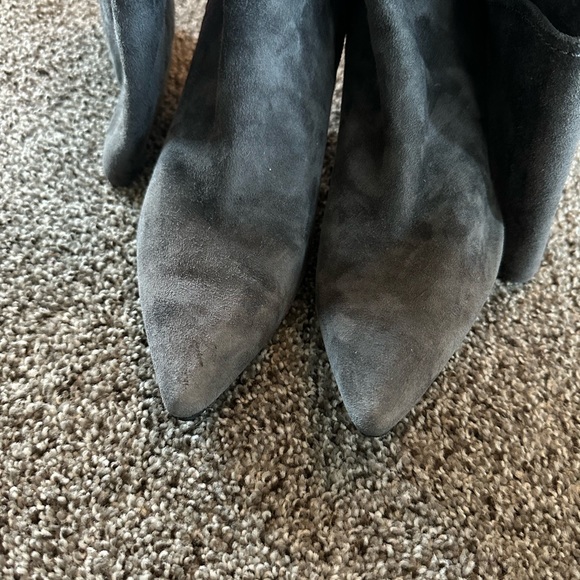 Vaneli Grey Suede Heeled Boots - Picture 2 of 5